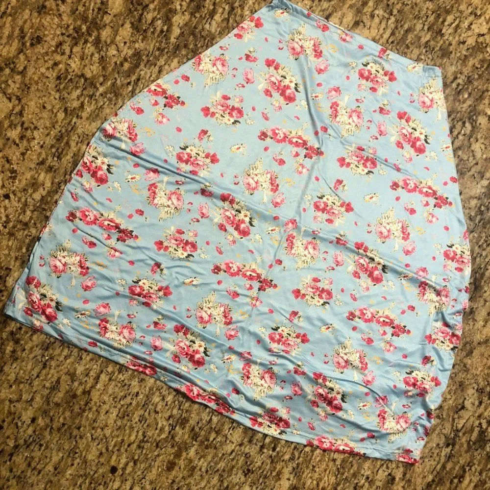 Blue Floral Cover, Blanket & Gown Set 1313 NWT Boutique